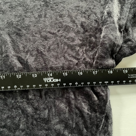 We The Free Milan Crushed Velvet Top Sz S Gray Layering Puff Sleeve Whimsigoth - Picture 8 of 12